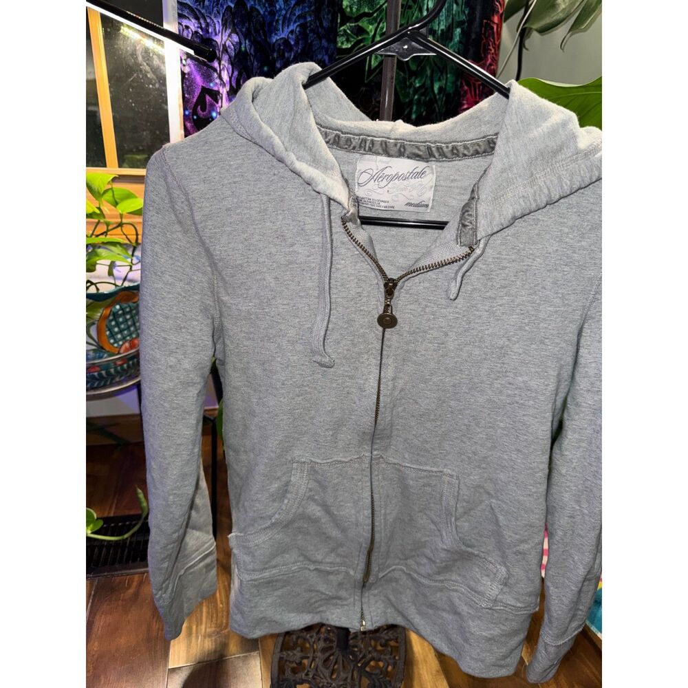 Gray Aeropostle Hooded Jacket